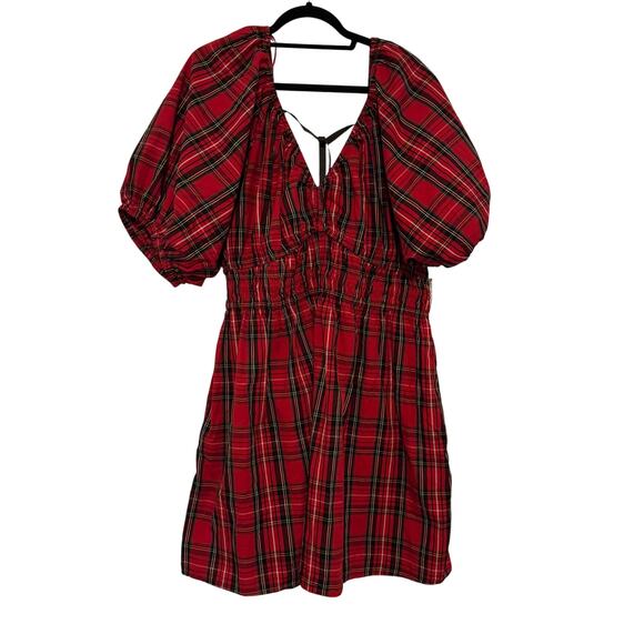 Old Navy Dresses & Skirts - NWT Old Navy red tarten plaid waist defined mini dress